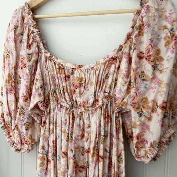 ByTimo Floral Babydoll Mini Dress Small Feather Print - Picture 3 of 7